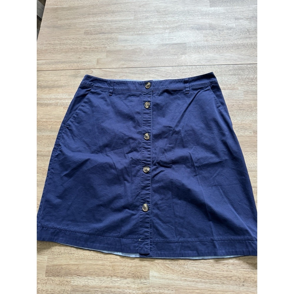 Skirt Vintage Short Knee Button Down Front Women XL 16 Preppy Lightweight